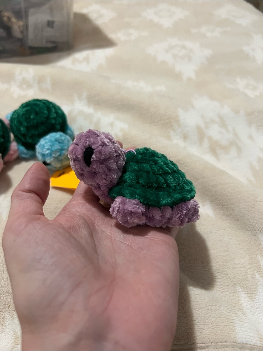 Mini Crocheted Turtle Keychain 🐢 - Picture 5 of 10